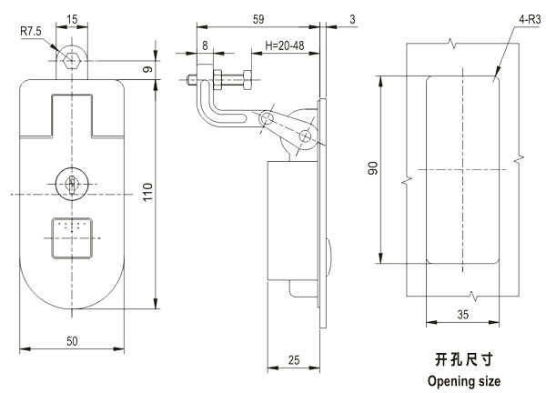 開關(guān)柜門鎖